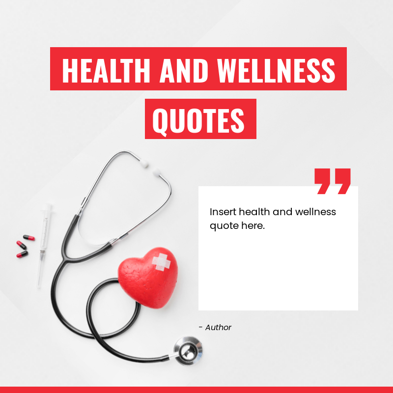 Health and wellness quote
