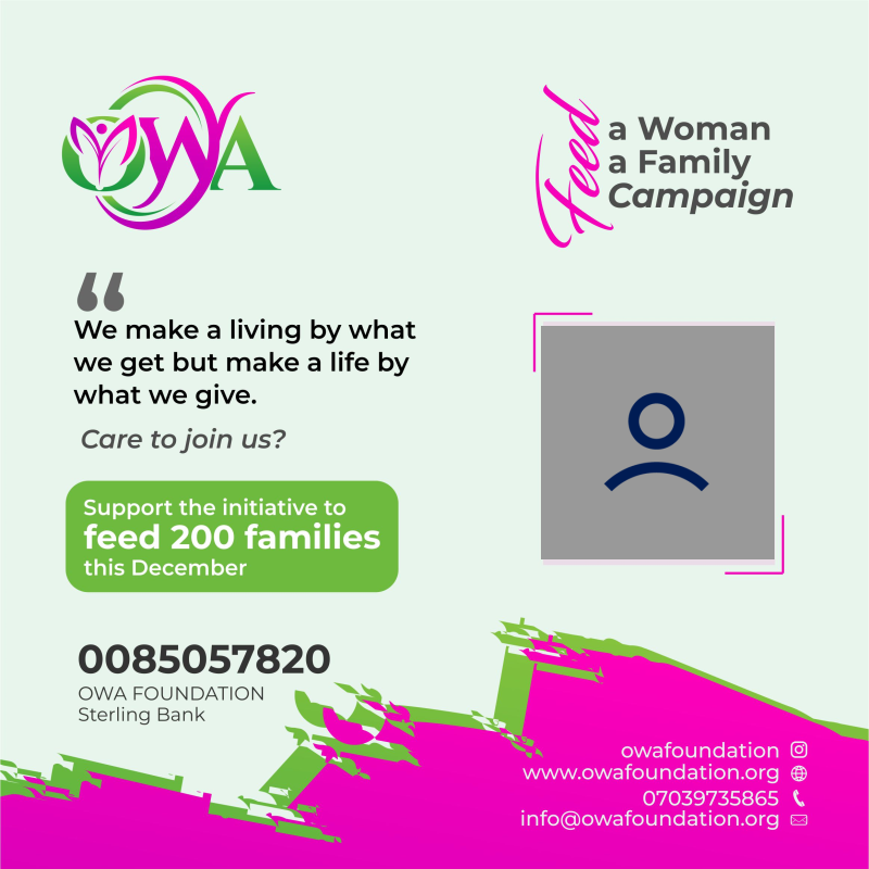 Feed a woman feed a family