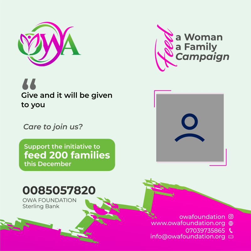 Feed a woman feed a family